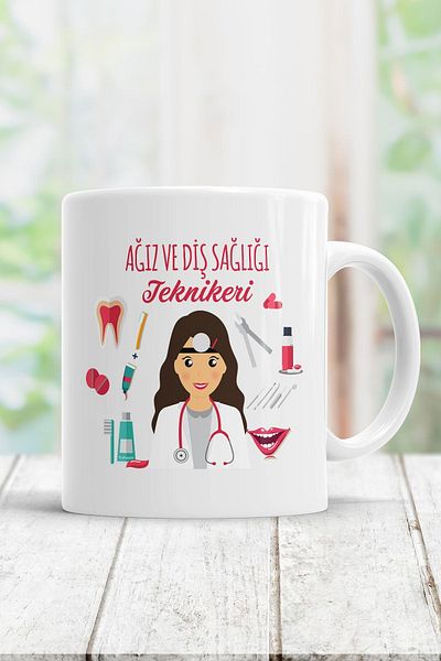 ÇELİKLER HEDİYE Oral and Dental Health Technician Printed Mug