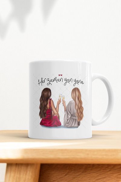 ÇELİKLER HEDİYE Always Side by Side Printed Mug