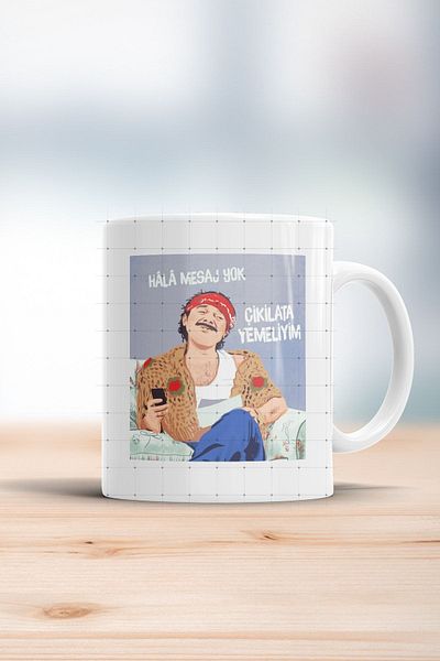 ÇELİKLER HEDİYE Still No Messages I Want to Eat Chocolate Printed Mug