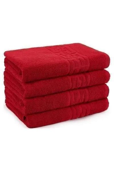 Kotonia Home Greek Border Jacquard bath towel, cotton, 500g/sqm Red, 70x130 cm