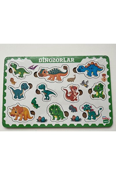 ebebek Hello Baby Sevimli Dinozorlar Ahşap Puzzle Oyunu