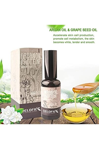 DELOFIL Pure Moroccan Argan Oil Serum for Hair, Skin and Nails, Rich in Anti-Aging Vitamin E, 50 ml,