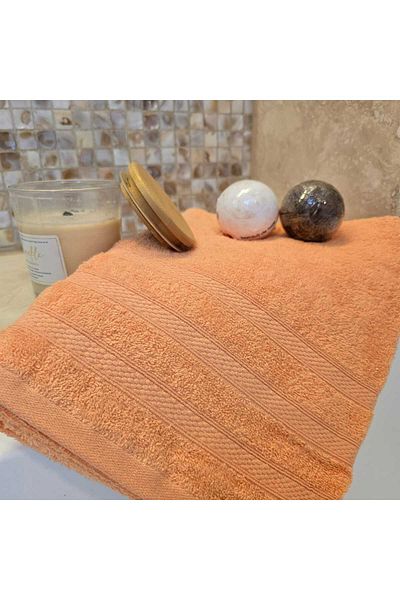Kotonia Home Bath towel Kotonia Home Tess Jacquard Cotton, 400g/m², salmon, 70x130 cm