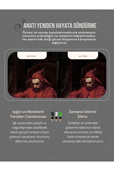 ART OF LEGACY Jan Matejko (Soytarı 1862) Çerçeveli Klasik Vintage Duvar Tablo