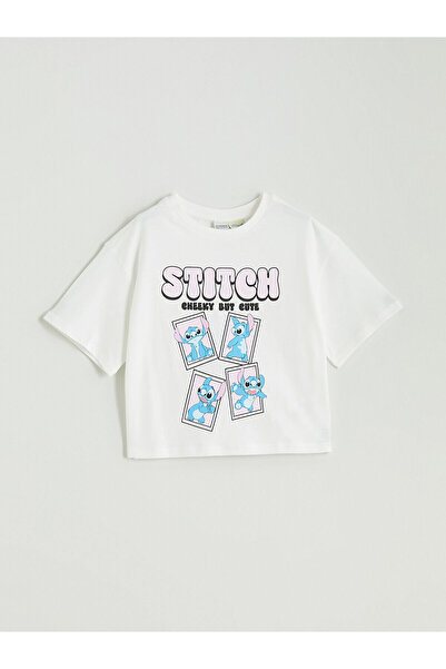 LC Waikiki Nova sezonska okrugla kragna majica za devojčice sa šivanim printo...