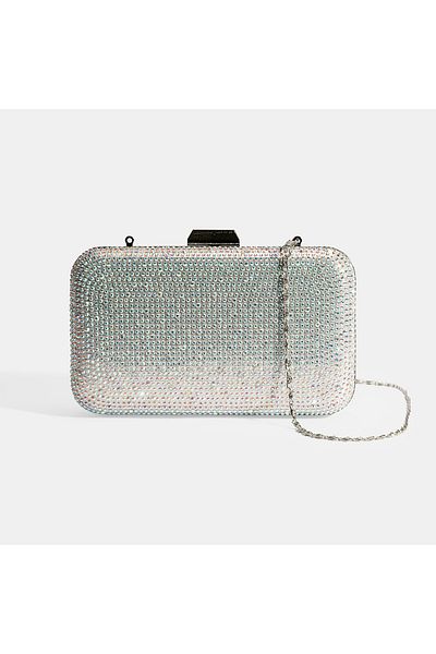 Desa Women's Silver Stone Detailed Portfolio Evening Bag