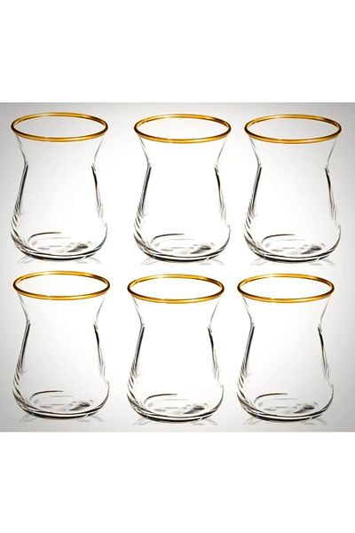Babion Gold, Gold Foil İrem Tea Cup 6 Pieces