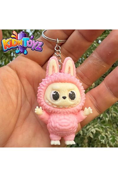 kidntoyz Labubu 3D Keychain Charm – Cute Mini Figure 5.5cm (Random Colors)