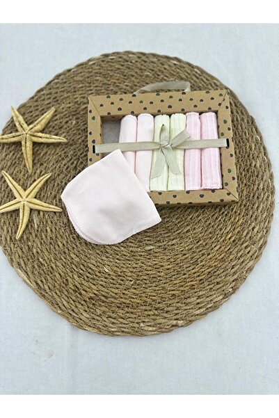 Caramell Desenli Penye Bebek Ağız Mendili 7'li