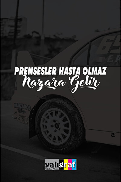 Yalıgraf Reklam Tabela ملصق سيارة الأميرة لا تمرض من الشيطان، رقائق معدنية لل...