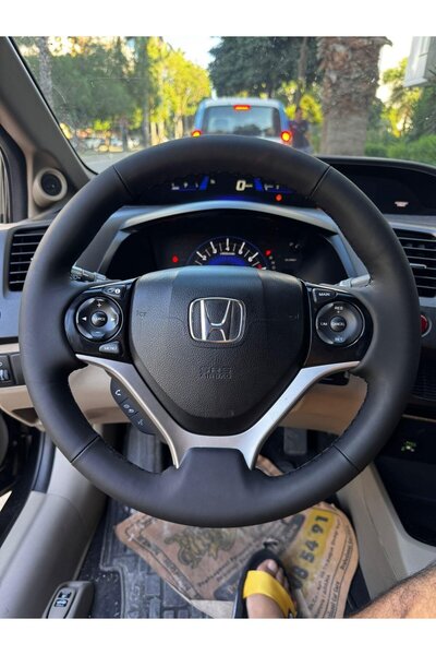 STİLİX GARAGE Honda Civic FB7 Araca Özgü Dikmeli Direksiyon Kılıfı BENTLEY DE...