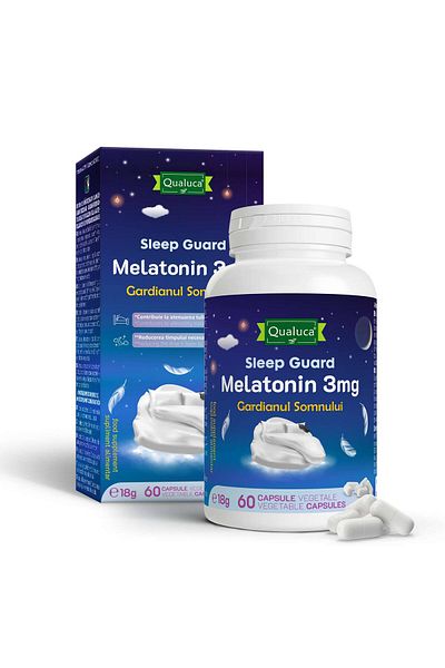 Qualuca Guardian of Sleep, Melatonin 3mg | Pills for peaceful sleep | 60 capsules
