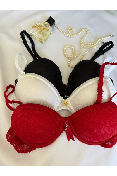 ENDAMIM Lace Bra with Padding Support - 7003