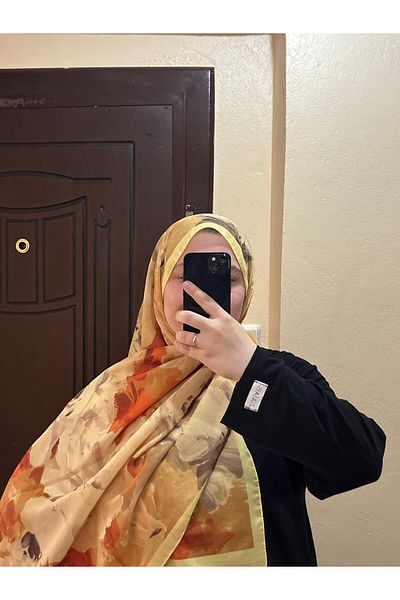 BOUTİCON Floral Patterned Summer Cotton Shawl Colorful 13