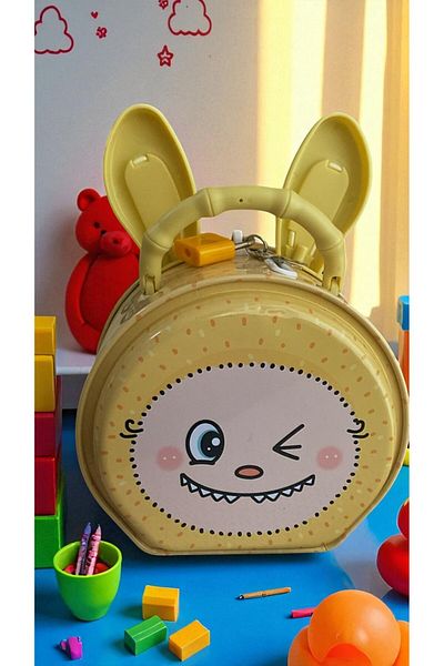 MİLAYS LİFE HOME COLLECTİON Cute Metal Lobubu Piggy Bank with Lock Protection