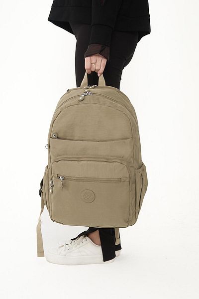 H&D COLLECTİON Rucsac unisex, rezistent la apă, de dimensiuni mari, din țesătură șifonată, cu mai multe compartimente, pentru școală și călătorie 3062