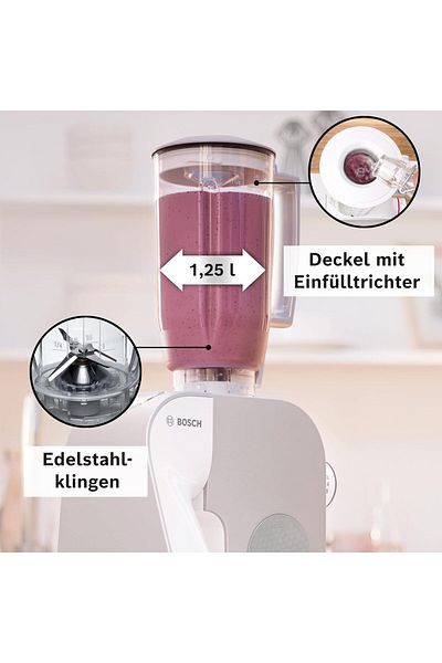 Bosch Candle, Candle Serie 2, Candle 4 and 5 Kitchen Machine Compatible Milkshake and Blender Jug