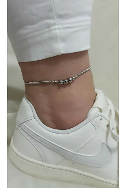 Simge Gümüş خلخال على شكل قلب مائل