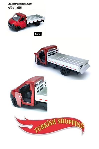 shop 1:36 Scale Zinc Alloy Pull Drop Three Door Opening Truck Pickup