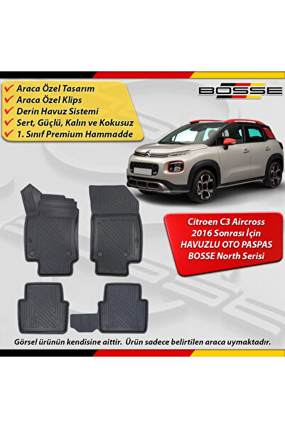 BOSSE North Citroen C3 Aircross Paspas Araca Özel 2016 2025 Derin Havuzlu 3D ...