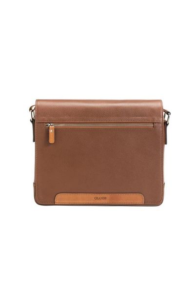Grande Genuine Leather Men's Messenger Bag Grazy Taba 4253