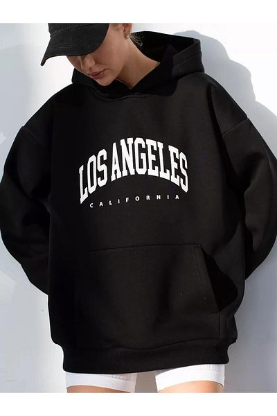 Kalic Studio Cupla Unisex Los Angeles Sweatshirt Black