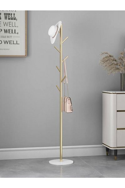 Alwan antiques and frames Gold clothes hanger, height 170 cm