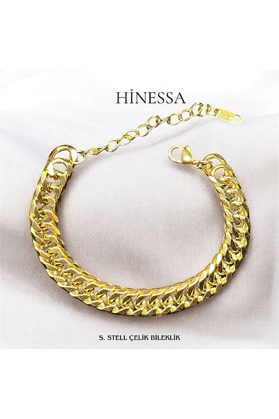 HİNESSA Gold Stainless Steel Bracelet