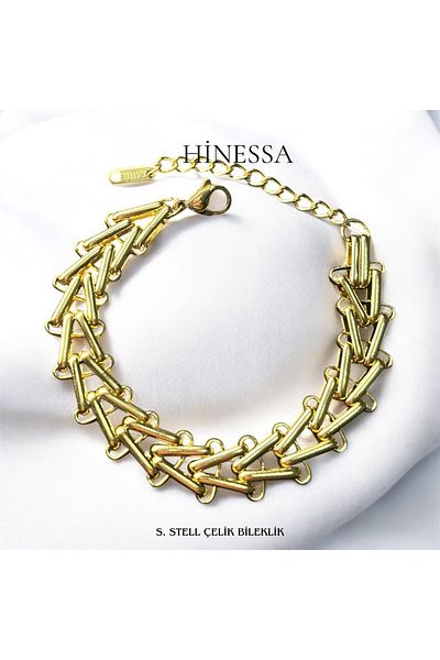 HİNESSA Gold Stainless Steel Bracelet