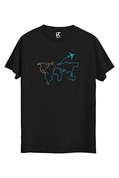 Karatopak Tricou oversize imprimat cu harta lumii