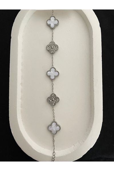 Luna Double Sided Clover Steel Bracelet