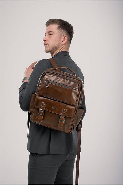 ÇÇS 31624 Genuine Leather Backpack