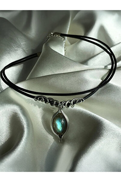 Freya Atelier Carmen Labradorit Doğal Taş Çelik Choker