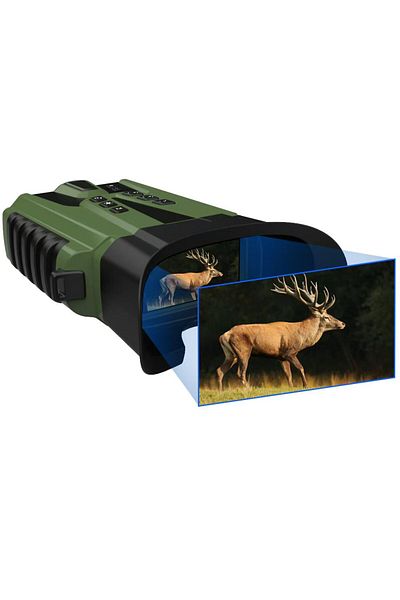 CLC SmartGear Binoclu Digital CLC SmartGear 15MP, 2.5K, Zoom 4X+8X, Night Vision, IR, 5200mAh, USB-C, SD, Verde