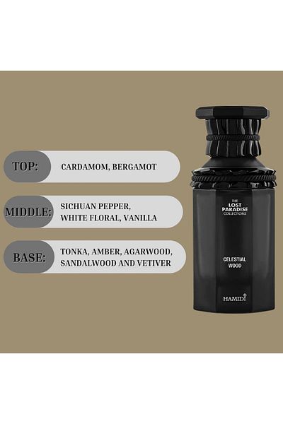 Hamidi CELESTIAL WOOD EDP Spray 100ML By Blend of Spices & Aromatic Woods.