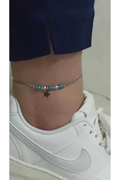 Simge Gümüş خلخال نجمة فولاذية