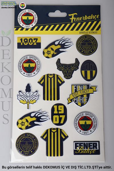 Fenerbahçe Licensed 3D Shaped Sticker/Sticker with Dekomus