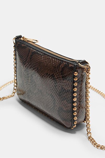 Stradivarius Mini animal print beaded bag