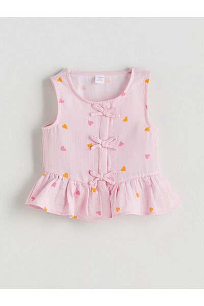 LC Waikiki Bow Girl's Blouse and Shorts 2-Pack
