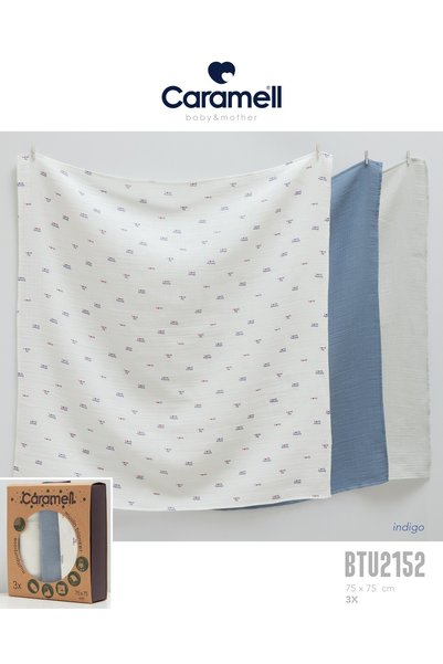 Caramel Muslin 3-Piece Blanket
