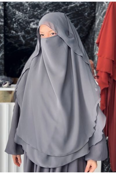 Fashion journey Shaded Oval Soufflé Long Size Hijab Hajj Umrah