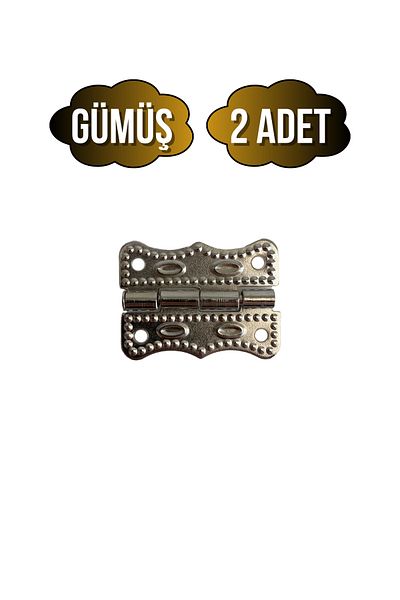DSYapıAksesuar Papatya Backgammon Hinge Furniture Box Hinge (Silver) (2 Pcs) (Width: 3cm Length: 2cm)