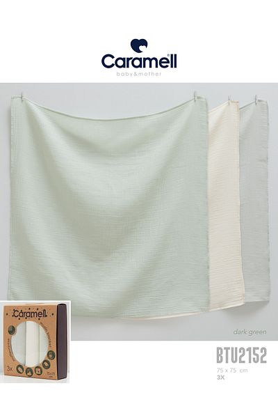 Caramel Caramell Basic Muslin 3-Piece Blanket Btu 2152