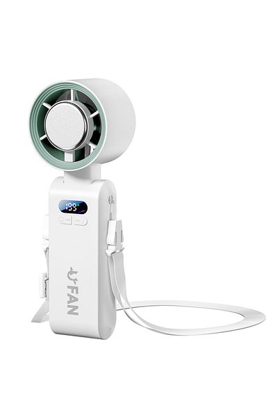 OEM Portable, handheld, foldable fan, digital display, 199 speed settings, 4000 mAh