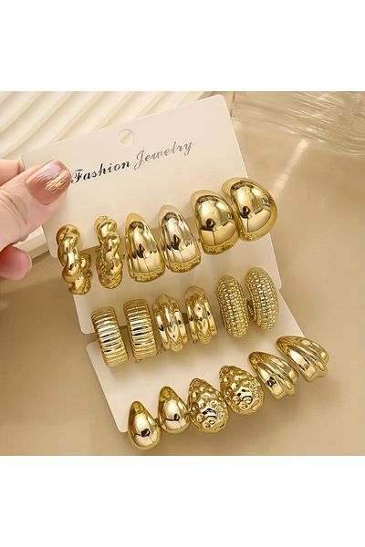 Perry Accesories 20 Earrings Multiple Bombbe Earringswomen Gold Earrings Bottega Earrings Drop Earrings Hoop Earrings 20Pcs