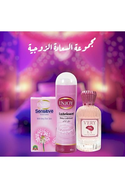 Enjoy Delay Lubricant 50ml with Pheromone Women's Perfume 100 Condoms 12 Pieces