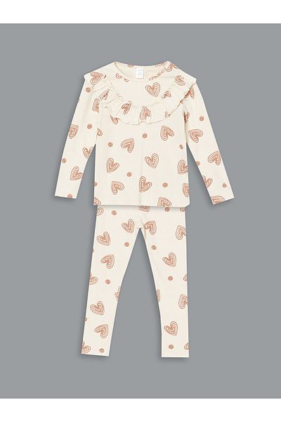 LC Waikiki Crew Neck Girl's Blouse and Leggings 2 Pcs