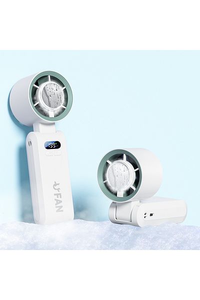 OEM Portable, handheld, foldable fan, digital display, 199 speed settings, 4000 mAh