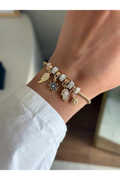 RoseandRoses Abundance Symbolic Charm Bracelet Gold