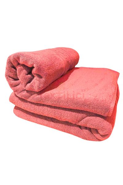 TextiLici Set of 2 Towels 50x90 cm, Pink, 100% Cotton, Double Thread, Made in Romania
